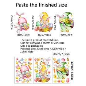 Easter Cartoon Double-sided Visual Static Sticker Glazing Plate Glass Home Decoration