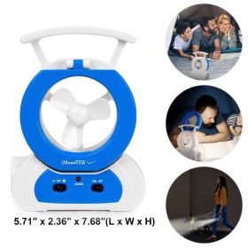 Desk Cooling Fan w/180Â°Adjustable LED Lamp Baby Stroller Fan Emergency Flashlight Torch