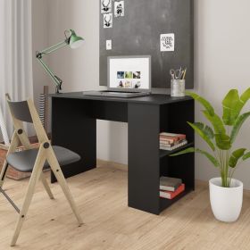 Desk Black 43.3"x23.6"x28.7" Engineered Wood