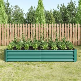 Raised Garden Bed Outdoor, 6Ã—3Ã—1ft , Metal Raised Rectangle Planter Beds for Plants, Vegetables, and Flowers - Green