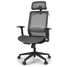 18 Inch to 22.5 Inch Height Adjustable Ergonomic High Back Mesh Office Chair Recliner with Hanger