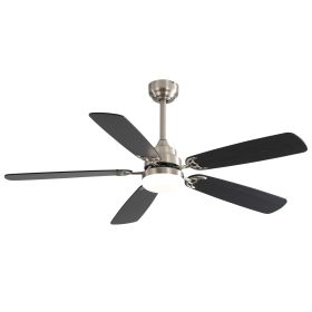 Modern 52 Inch Led Ceiling Fan With 110V 6 Speed Wind 5 Plywood Blades Remote Control Reversible DC Motor With Light