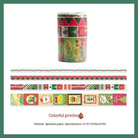 Christmas Combination Tape Notebook And Paper Glue Material Stickers (Option: Colorful Impression)