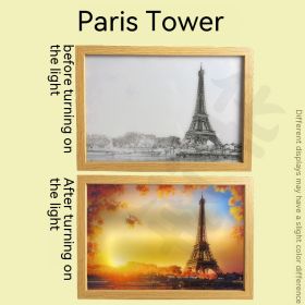 Ins Lighting Small Night Lamp Luminous Decorative Painting Bedroom Living Room Decoration (Option: The Paris Tower-Medium size)