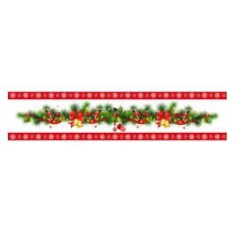 Christmas Polyester Tablecloth Holiday Decoration (Option: SDZB7-180x40CM)