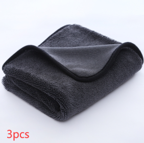 Small Braid Twisting Towel Car Glass Washing Cleaning (Option: Gray 3pcs-40x60)