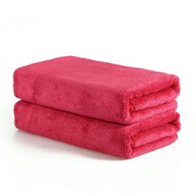 Large Cotton Absorbent Quick Drying Lint Resistant Towel (Option: Rose Red Thickening-60x90cm)