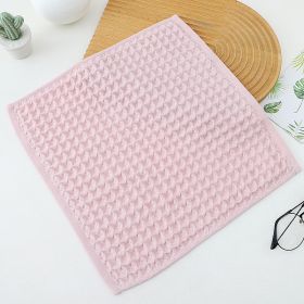 Household Bathing Water Absorbent And Quick Drying Unisex Plus Thickened Pure Cotton Bath Towel Wipe (Option: Pink-35x35cm)