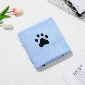 Dog Cat Quick-drying Bath Towel Soft Absorbent Coral Fleece Pet Bath Towel (Option: Sky Blue-50 √ó 90)