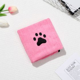 Dog Cat Quick-drying Bath Towel Soft Absorbent Coral Fleece Pet Bath Towel (Option: Pink-50 √ó 90)