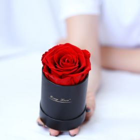 Thanksgiving Day Gift For Mother Flower Pot 1 A- A Rose Production Upgrade Small Size Gift Box (Option: Black Red Flower)