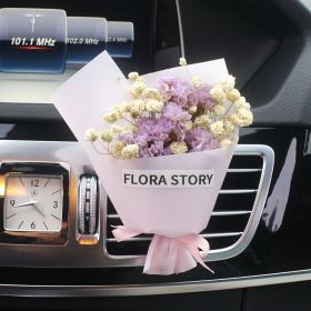 Fashion Creative Dried Flowers Decorative Car Female Motor Air Outlet Fragran (Option: Girlfriends)