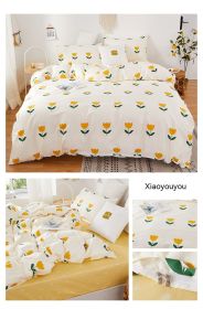 Korean Style Pure Cotton Bedding Set Of Four Pieces (Option: Xiaoyouyou-2.0m bed sheet style)