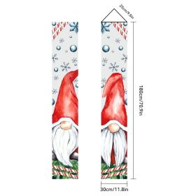 Christmas Couplet Old Man Nutcracker Snowman Christmas Decoration Flag (Option: Polyester Fabrics 30 X180cm-SDDL023301815)