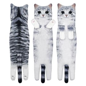 Cartoon Printing Hanging Face Cloth (Option: Gray Cat)