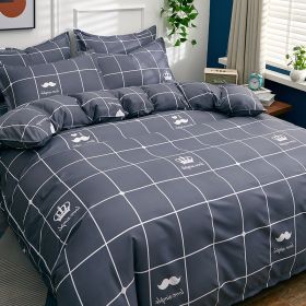 Student Dormitory Single Duvet Cover Autumn And Winter (Option: Dark Gray-1.2bed)