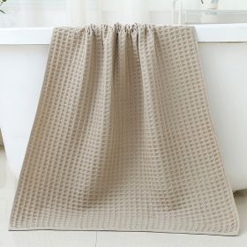 Household Bathing Water Absorbent And Quick Drying Unisex Plus Thickened Pure Cotton Bath Towel Wipe (Option: Grey-70x140cm)