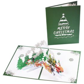 Holiday Greetings New Creative 3D Stereoscopic Greeting Cards (Option: Christmas Forest)