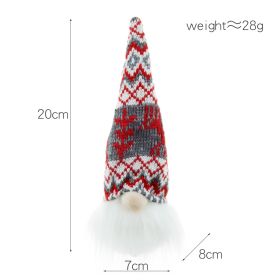 Christmas Decorations Small Night Lamp Forest Old Man With Light Faceless Doll Pendant (Option: Type D Gray Stripes)