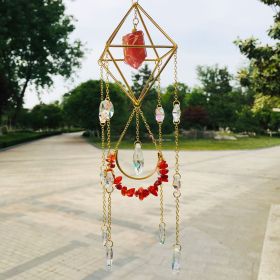 Natural Gem Crystal Decorative Shelf (Option: Red Glazed)