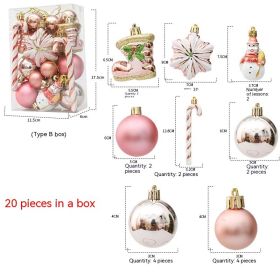 Christmas Decorations Pendant Suit Gift Box (Option: Rose Gold 20 B Style)