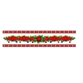 Christmas Polyester Tablecloth Holiday Decoration (Option: SDZB6-180x33CM)