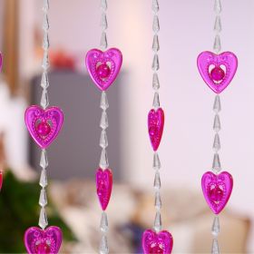 Household Plastic Crystal Acrylic Door Chain Decoration (Option: Transparent rose-90x130)