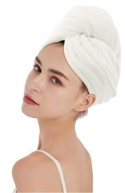 Fashion Hair Drying Towel Shower Cap (Option: White-25X70cm)