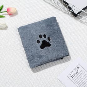 Dog Cat Quick-drying Bath Towel Soft Absorbent Coral Fleece Pet Bath Towel (Option: Gray-50 √ó 90)