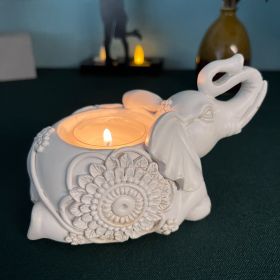 Animal Elephant Resin Candlestick Dining Table Study Decorations Decoration Wax (Option: Type B)