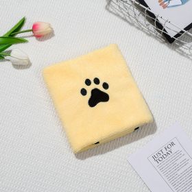 Dog Cat Quick-drying Bath Towel Soft Absorbent Coral Fleece Pet Bath Towel (Option: Yellow-50 √ó 90)