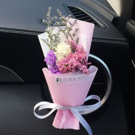 Fashion Creative Dried Flowers Decorative Car Female Motor Air Outlet Fragran (Option: Sugar Treasure)