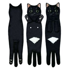 Cartoon Printing Hanging Face Cloth (Option: Black Cat)