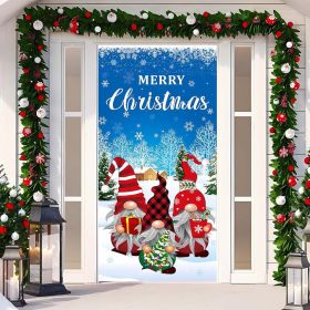 Christmas Curtain Decoration Hanging Cloth Background (Option: 31 Style-90x200cm)