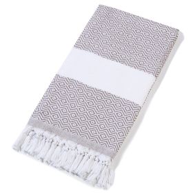 Handmade Tassel Blanket Turkish Beach Towel (Option: 5 1 Khaki-100x180)