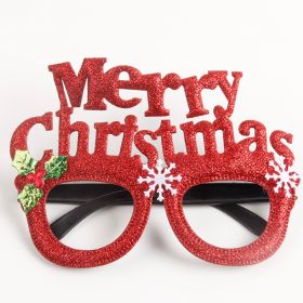 Christmas Decorations Dance Party Glasses Dress Up Props (Option: Red Letters)