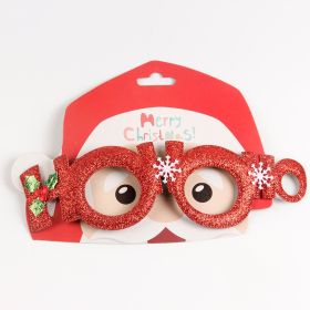 Christmas Decorations Dance Party Glasses Dress Up Props (Option: HOHO Paper Card Included)