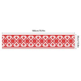 Christmas Tablecloth Polyester Fiber Oxford Cloth Table Runner (Option: SDZB0 02-Linen 180x35cm)