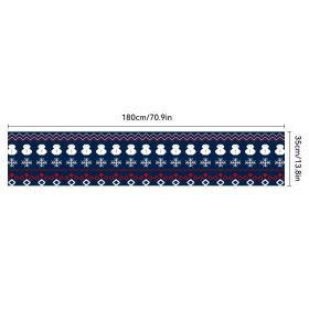 Christmas Tablecloth Polyester Fiber Oxford Cloth Table Runner (Option: SDZB0 07-Linen 180x35cm)