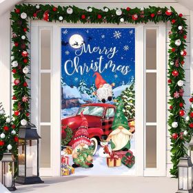 Christmas Curtain Decoration Hanging Cloth Background (Option: 26 Style-90x200cm)