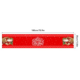 Christmas Tablecloth Polyester Fiber Oxford Cloth Table Runner (Option: SDZB0 03-Linen 180x35cm)