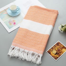 Handmade Tassel Blanket Turkish Beach Towel (Option: 5 5 Orange-90x180)