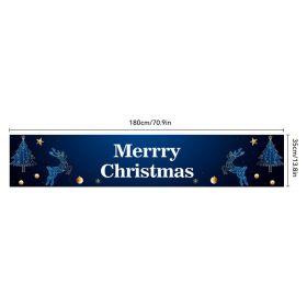 Christmas Tablecloth Polyester Fiber Oxford Cloth Table Runner (Option: SDZB023183502-Linen 180x35cm)