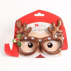 Christmas Decorations Dance Party Glasses Dress Up Props (Option: Brown Deer With Paper Card)