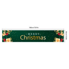 Christmas Tablecloth Polyester Fiber Oxford Cloth Table Runner (Option: SDZB023183501-Linen 180x35cm)