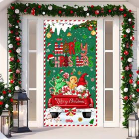 Christmas Curtain Decoration Hanging Cloth Background (Option: 30 Style-90x200cm)