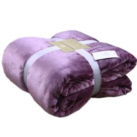 Coral Velvet Leg Nap Pet Blanket (Option: Bean Paste Purple Flannel-70cmx 100cm)