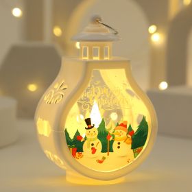 Christmas Candle Lamp Romantic Ornaments (Option: Snowman)