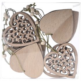 Christmas Decorations Transparent Boxed Wooden Pendant (Option: Wooden Pendant Love Style)