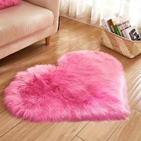 1pc Heart-Shaped Plush Rug - Soft and Fluffy Carpet for Living Room, Bedroom, and Sofa - Perfect Home and Room Decor (Color: Rose Red, size: 19.69*19.69inch)